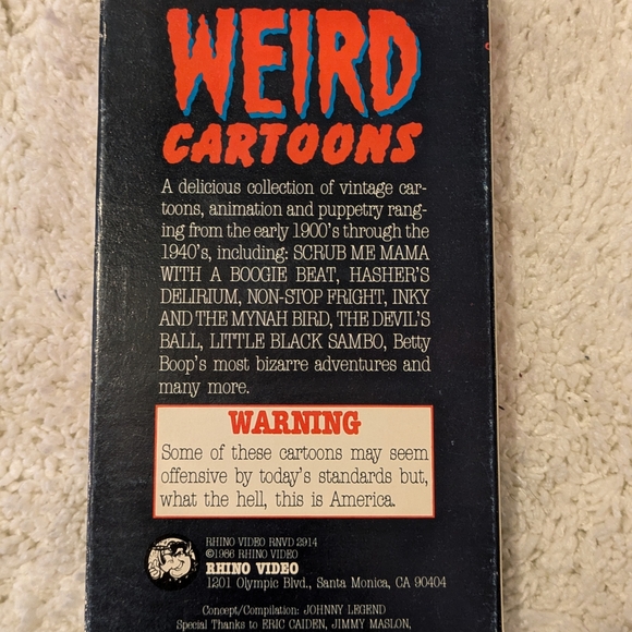 Weird Cartoons VHS - Picture 2 of 3